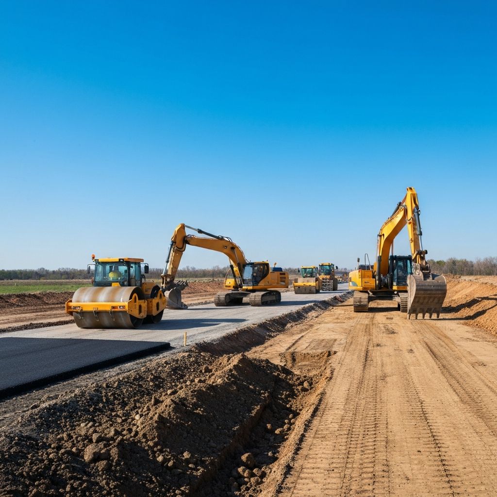 Road construction machinery